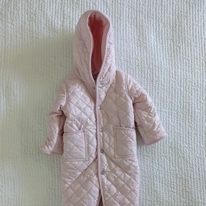 Ralph Lauren quilted barn bunting, light pink, size 9M